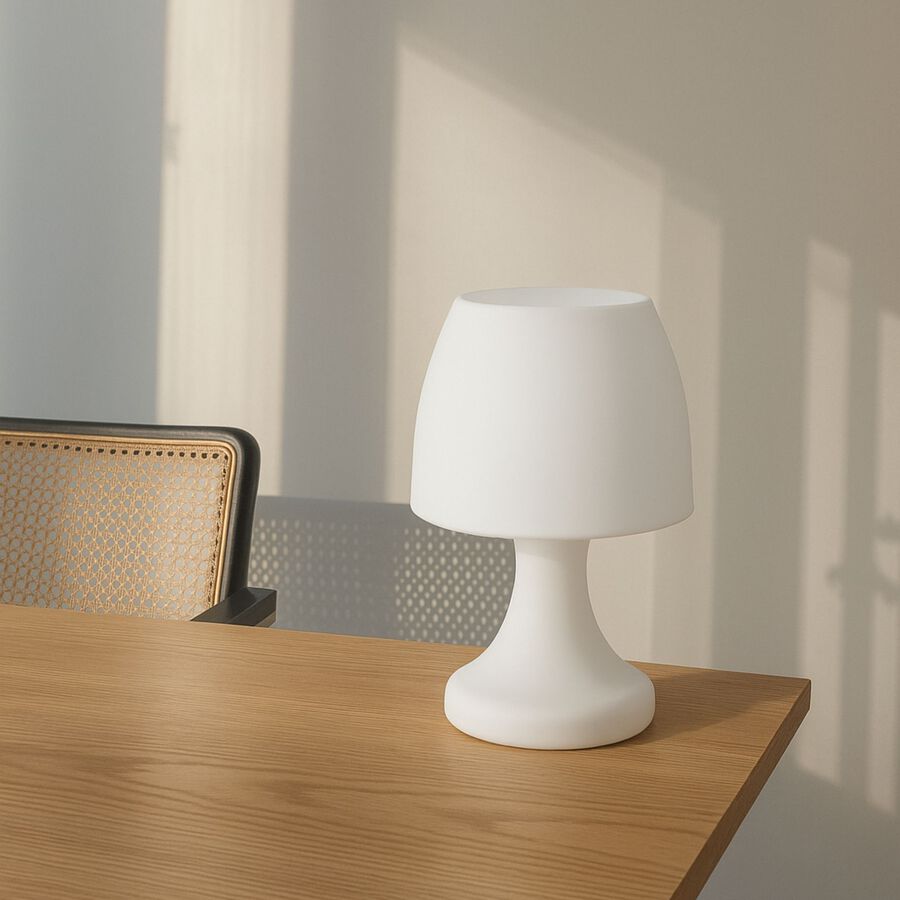 L&aacute;mpara de mesa inal&aacute;mbrica LED para exterior Mushroom &Oslash;16x27cm