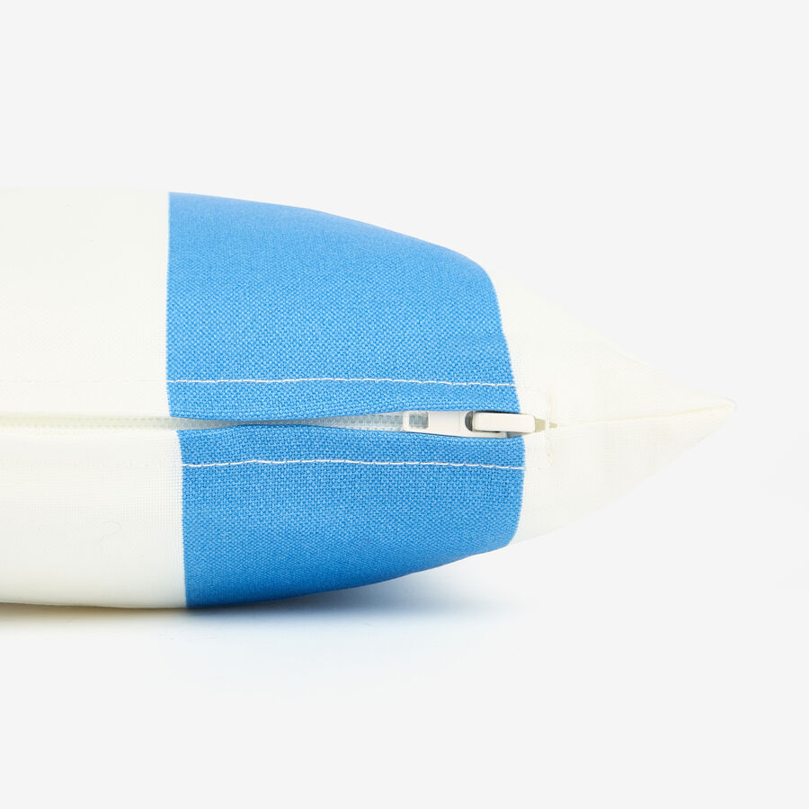 Coj&iacute;n de exterior rayas azules 45x45cm