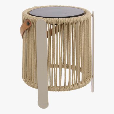 Lampara de mesa solar para jard&iacute;n marron Lynor &Oslash;16x31cm