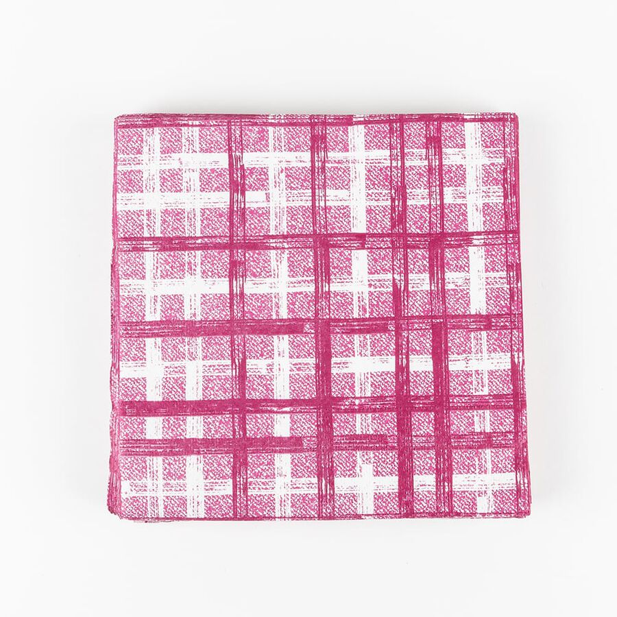 Set de 20 servilletas de papel a cuadros en 3 colores