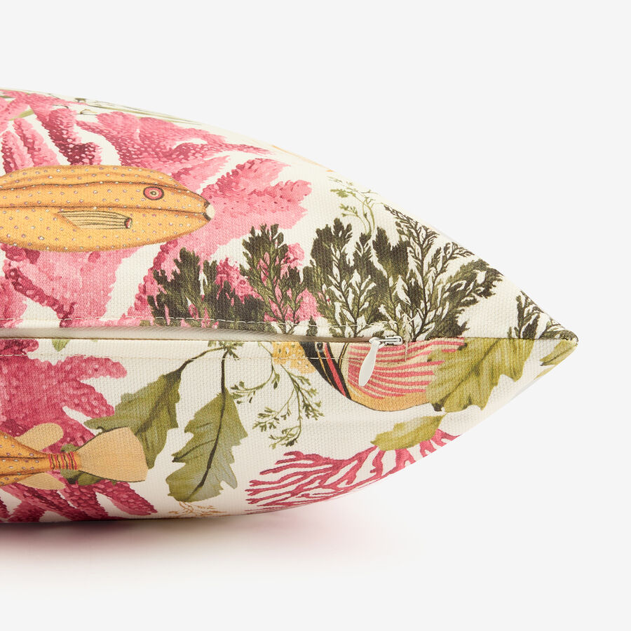 Funda de cojín de algodón cuadrada Coralia 45x45cm