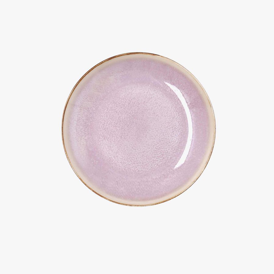 Plato de postre de cer&aacute;mica rosa Blush &Oslash;19cm