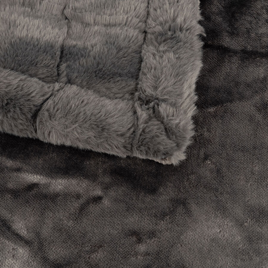 Manta de pelo suave gris Nuuk 130x150cm