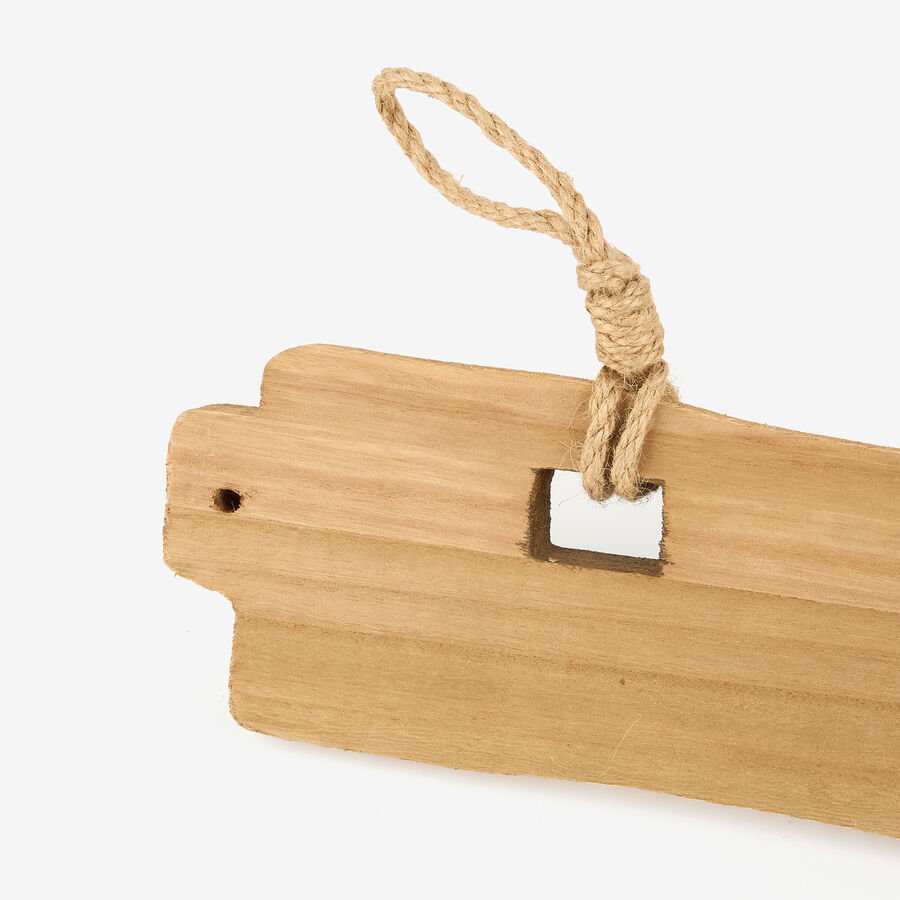 Perchero de pared de madera con 3 ganchos 75x13,5cm