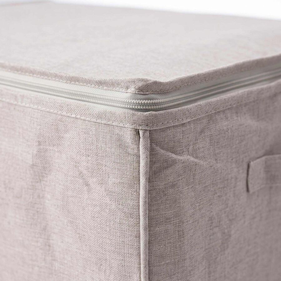 Caja de almacenaje con tapa de textil blanco Nube 60x45x30cm