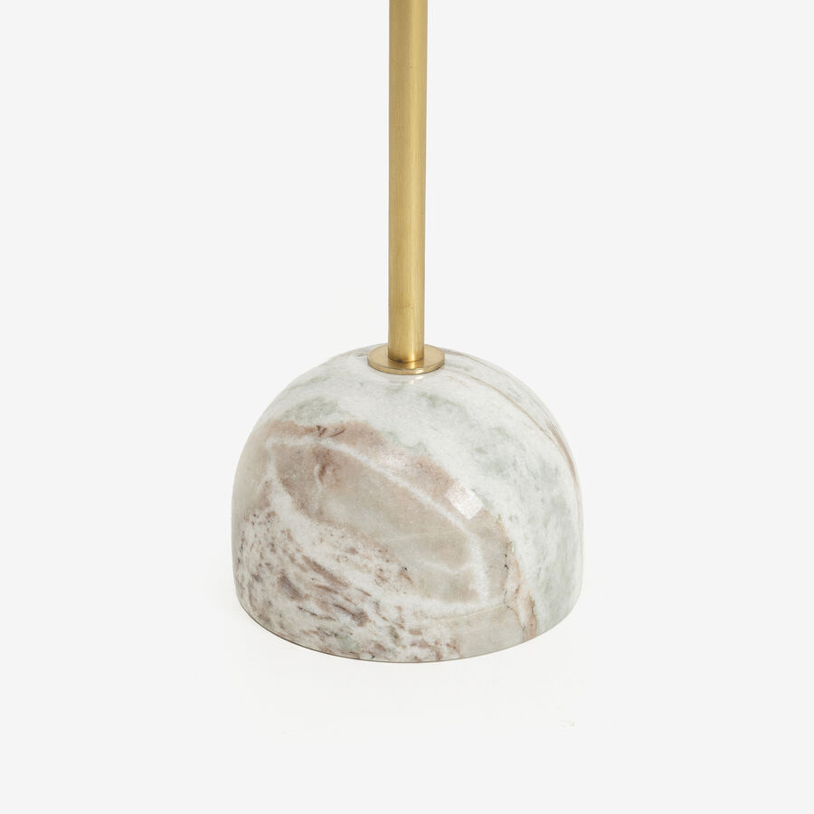 Mesa auxiliar de mármol beige Kern Ø35x58cm Clau&Chloe