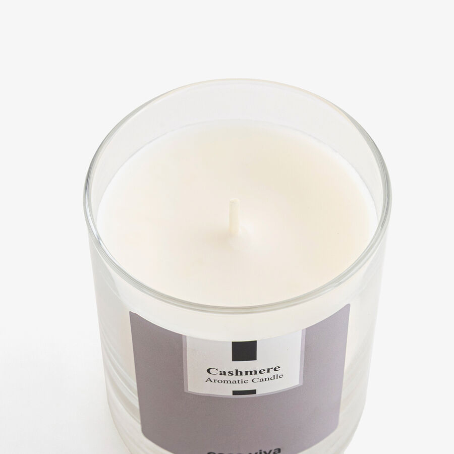 Vela arom&aacute;tica en vaso de cristal cashmere Air 200ml Casa Viva