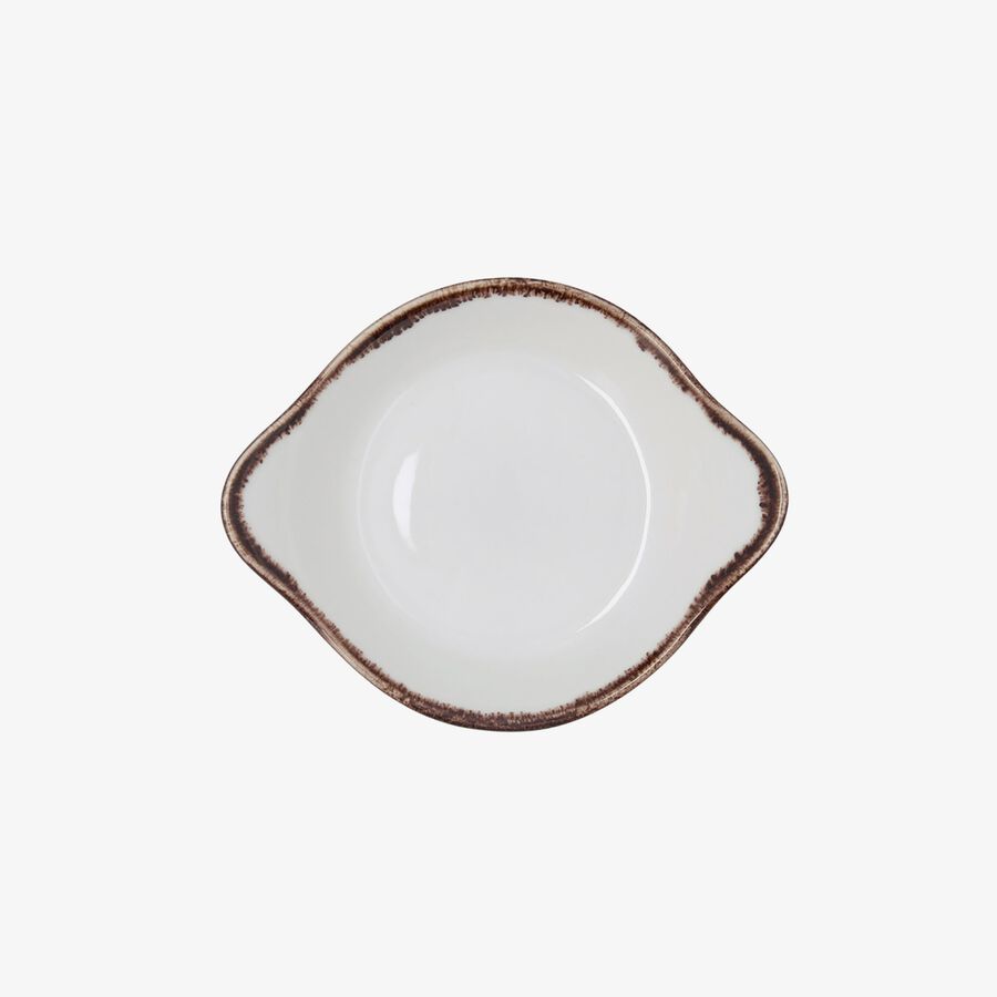 Bandeja blanca de porcelana Pietra 16cm