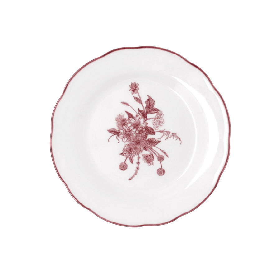 Plato de postre burdeos de porcelana Charlotte &Oslash;19cm
