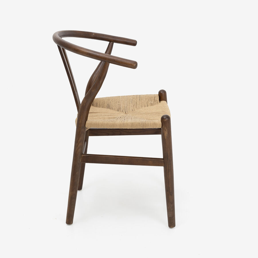 Silla de comedor de madera marron oscuro Irma 49x42x78cm Clau&Chloe