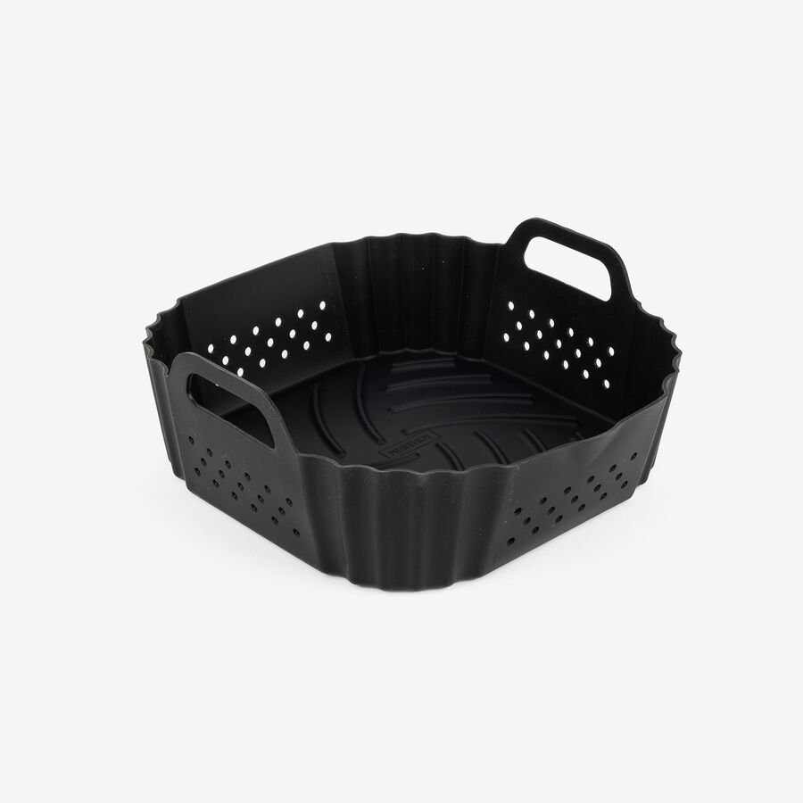 Cesta freidora de silicona negra 20x20cm