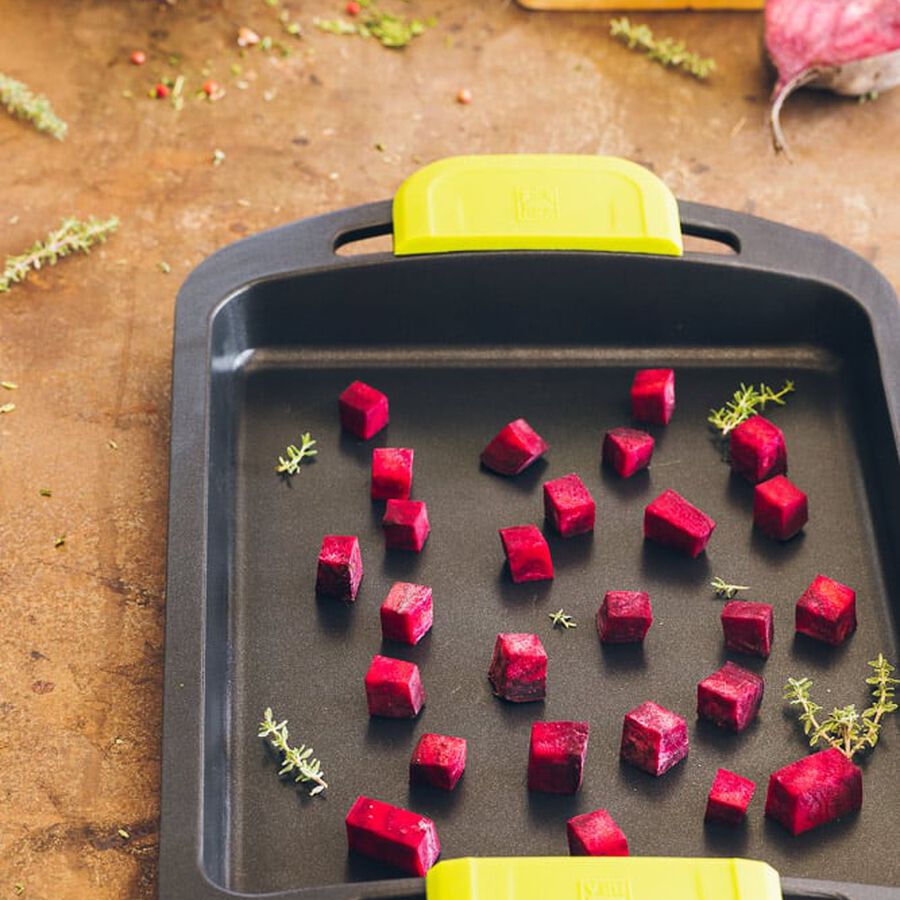 Plancha lisa de aluminio fundido antiadherente apta para inducción Foodie 40x28cm - BRA