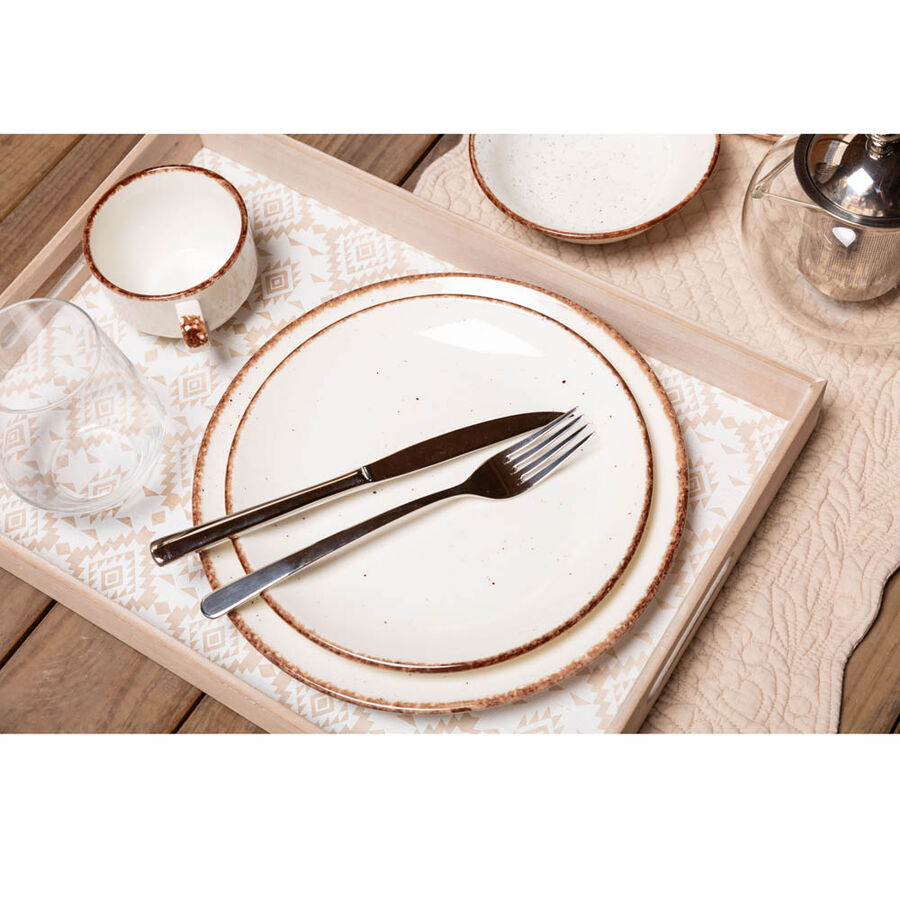 Plato llano blanco de porcelana Eo Side 25cm