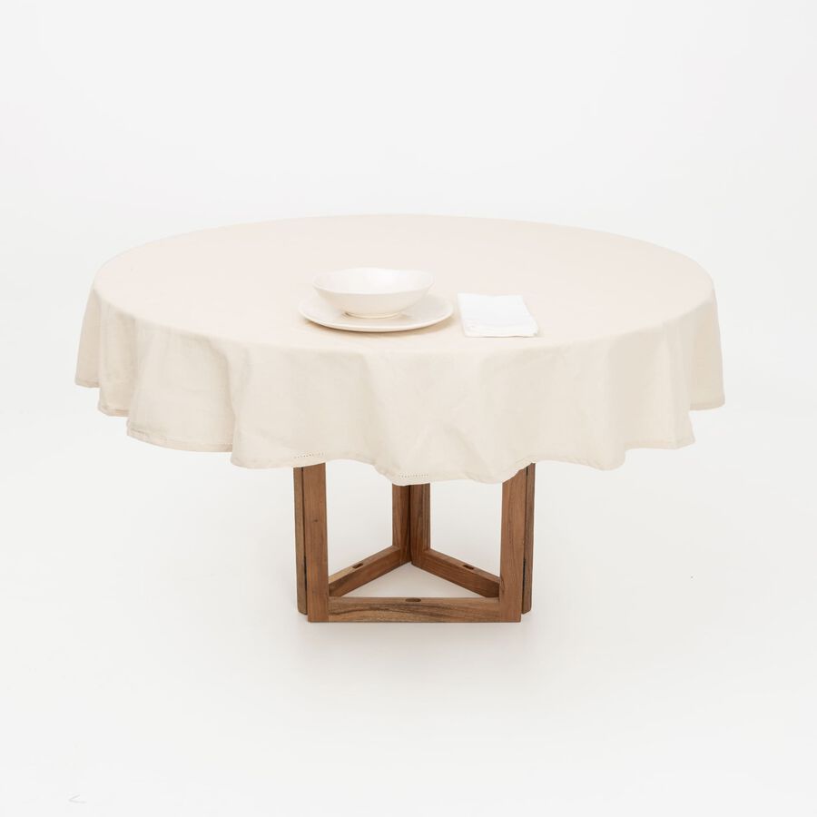 Mantel de algod&oacute;n natural Vainica &Oslash;160cm