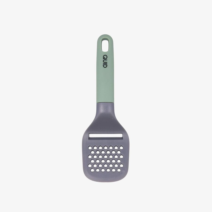 Rallador de queso de acero inoxidable y plástico verde y gris Nira 23cm