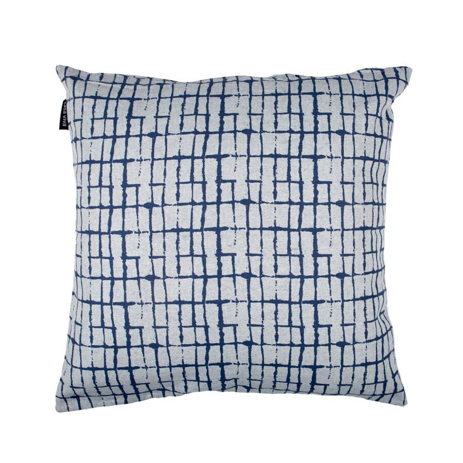 Funda de cojín de algodón azul Kurten 45x45cm
