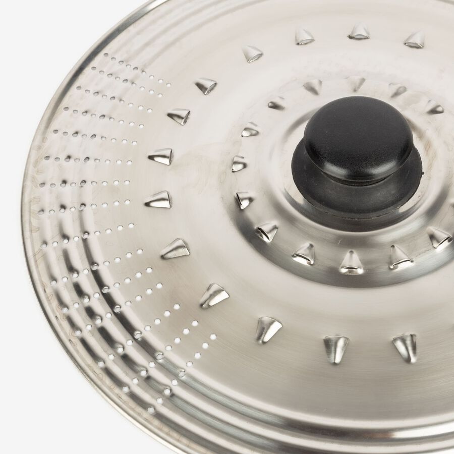 Tapa para sartén antivaho de acero inoxidable Kenai apta para Ø26-28-30cm - Ibili