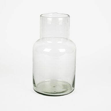 Jarrón de cristal reciclado Huali Ø14x26cm