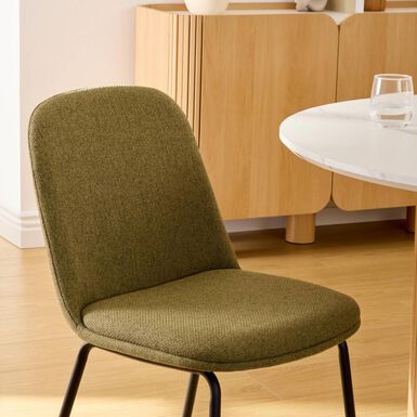 Silla de comedor cedro de tela Eron 