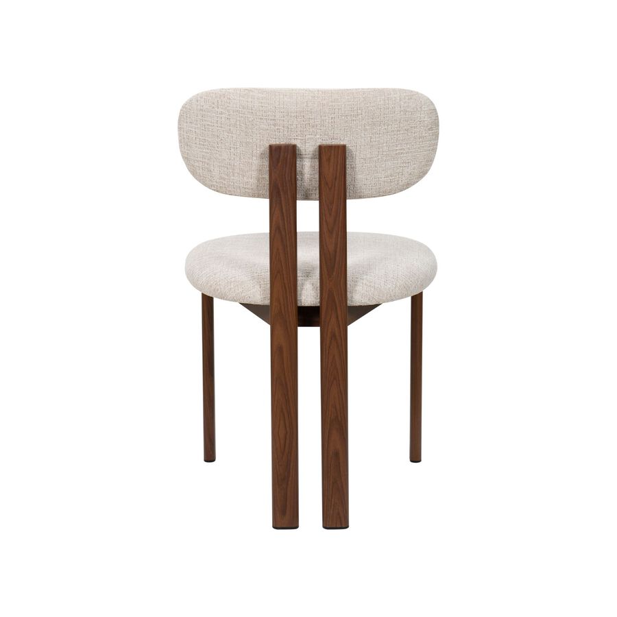 Silla de comedor efecto madera beige Gisel 53x51x81cm Clau&Chloe