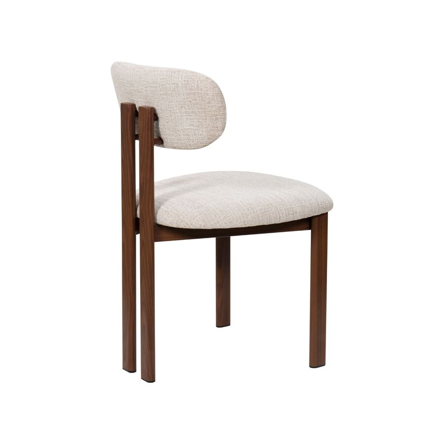 Silla de comedor efecto madera beige Gisel 53x51x81cm Clau&Chloe