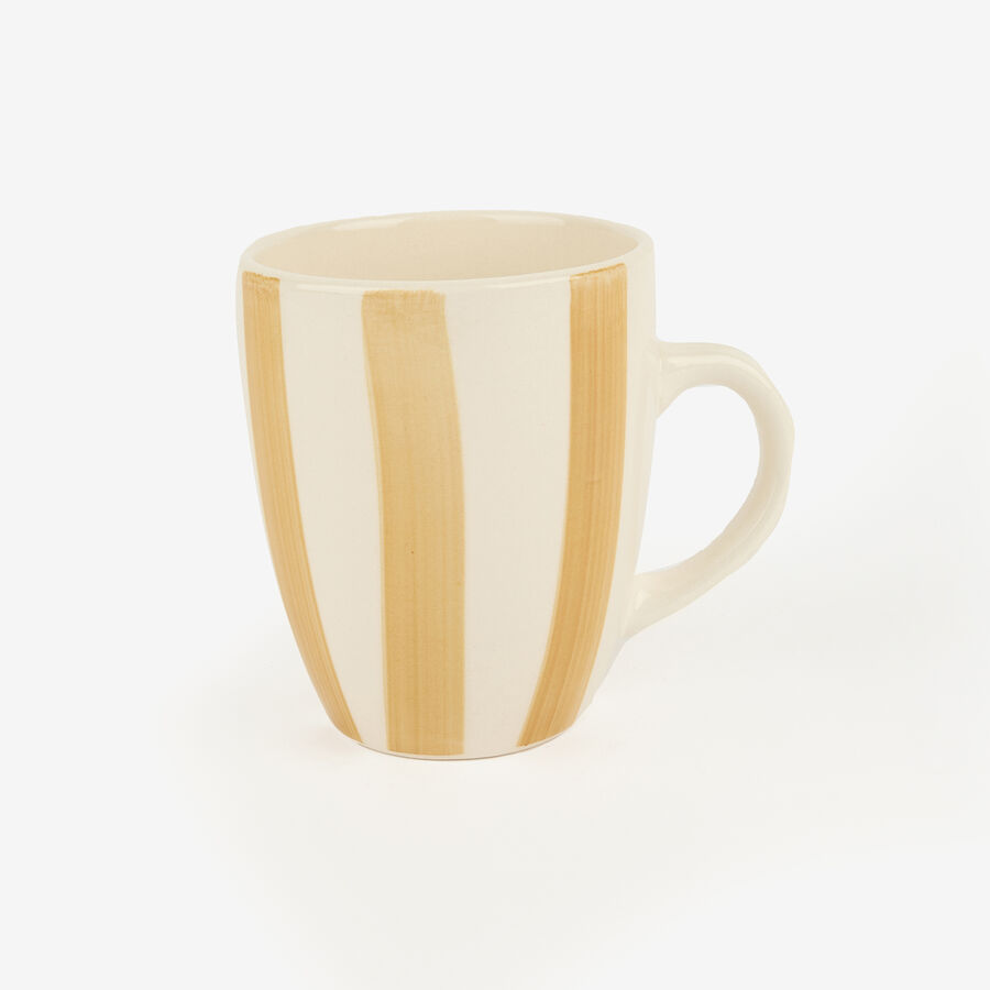 Mug de gres rayas de colores 34cl