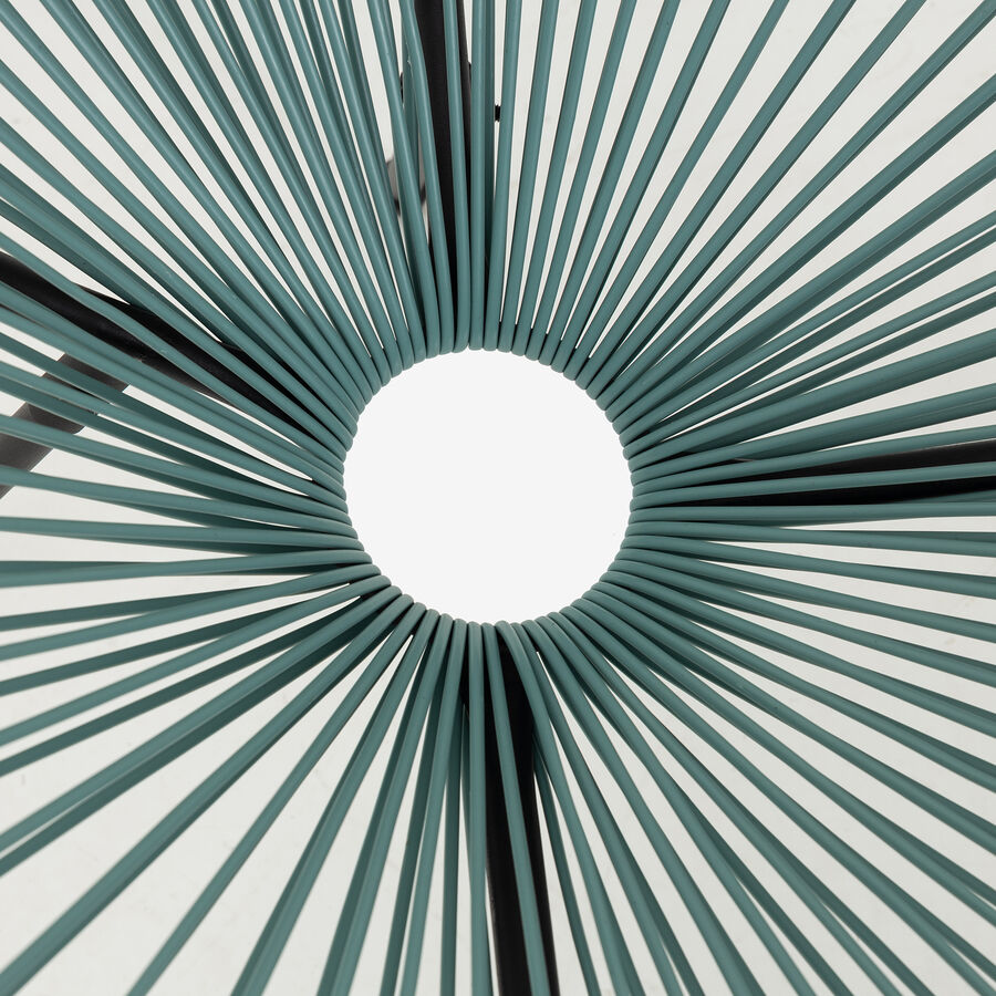 Silla de jardín de ratán sintético verde agua Acapulco 72x90x83cm