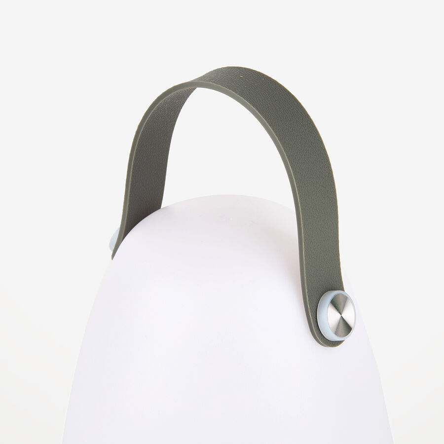 L&aacute;mpara de mesa inal&aacute;mbrica LED para exterior con asa Aila &Oslash;14x25cm