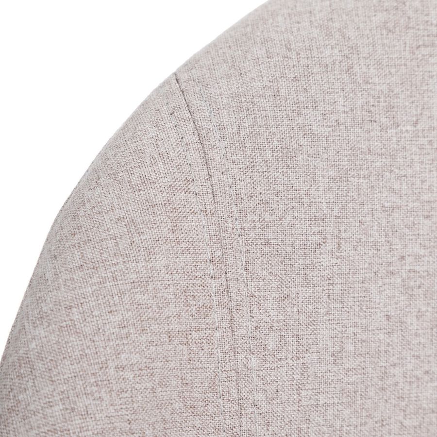 Set de 2 sillas de comedor con reposabrazos de metal beige Caleb 52x53x77cm