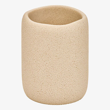 Vaso para cepillos beige Elia 9,9cm