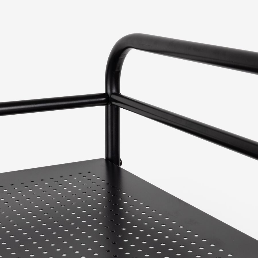 Carro de ba&ntilde;o negro de metal Silas 39x32x71cm