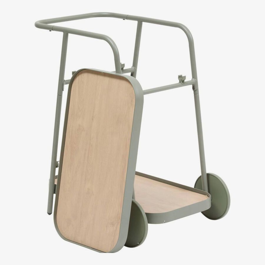 Camarera de jard&iacute;n de aluminio verde 76x50x81cm