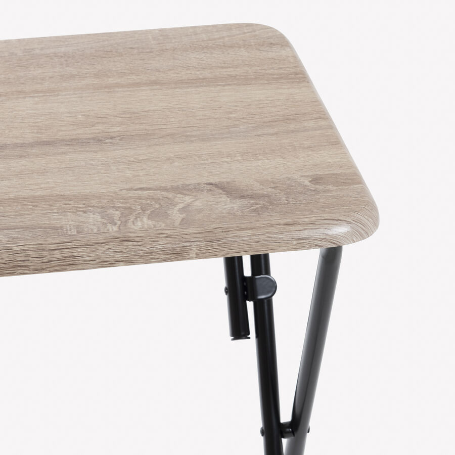 Mesa auxiliar de madera plegable marron 48x38x64cm