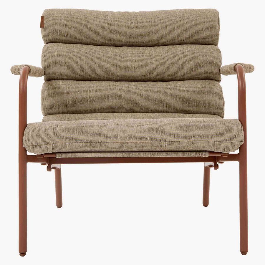 Conjunto de jard&iacute;n para 4 personas de acero caoba Solani