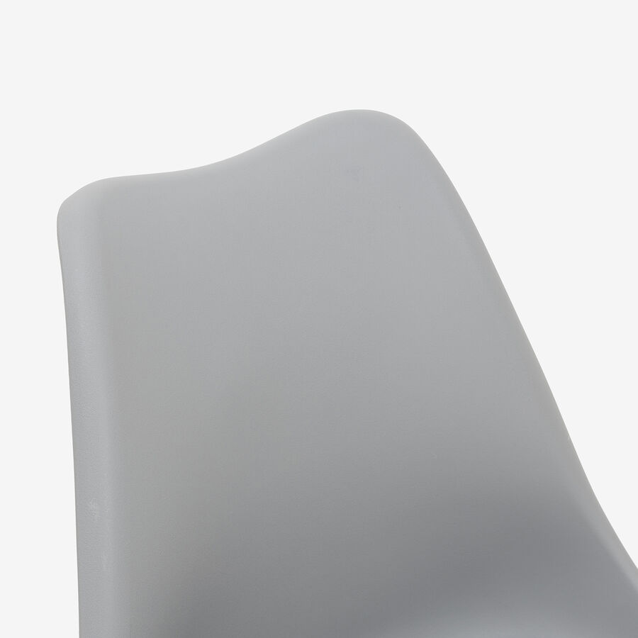 Silla oficina Tulip gris 48x55x45cm