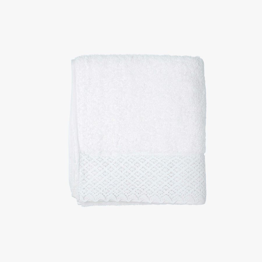 Toalla de lavabo de algod&oacute;n 100% blanca Nido 50x100cm - 500 g/m&sup2;