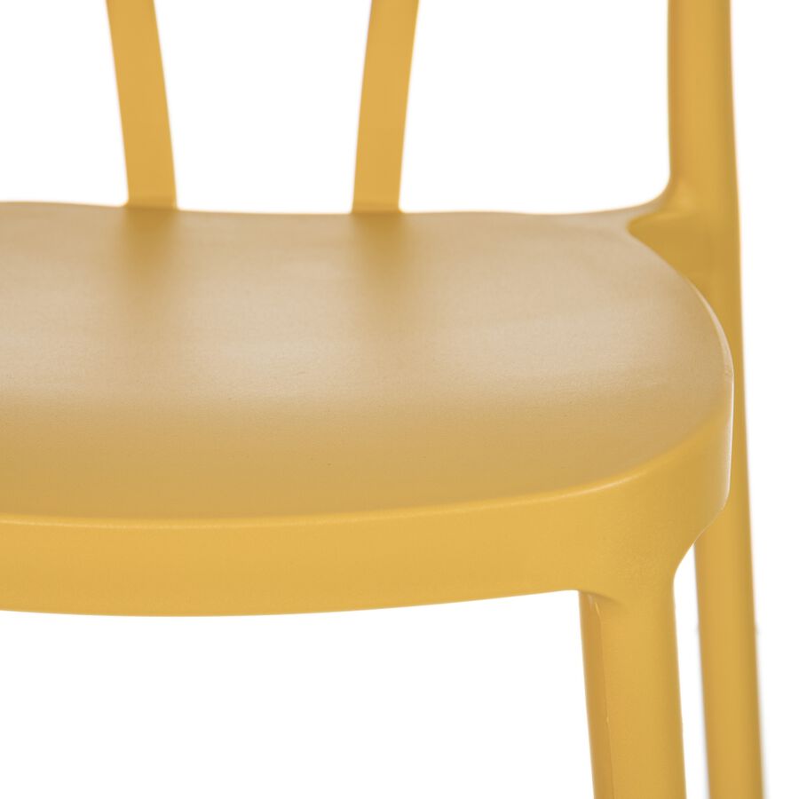 Set de 4 sillas de comedor amarillo Marin 43x53x85cm