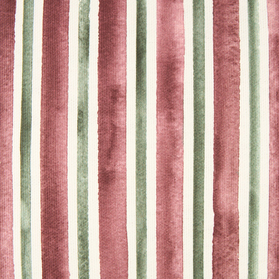 Funda de coj&iacute;n rosa y verde Rayas 45x45cm