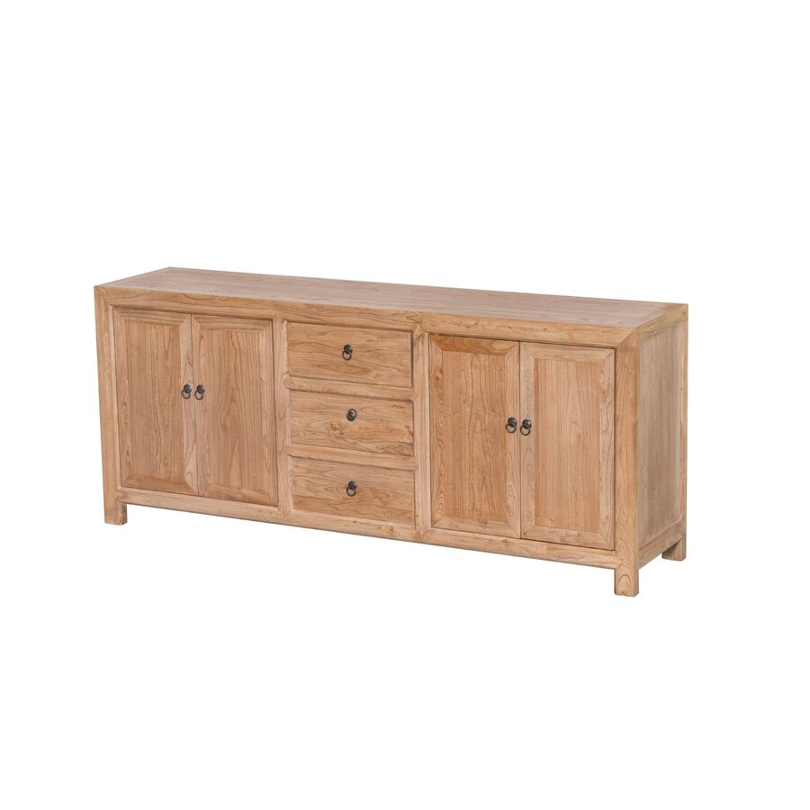 Aparador de madera de olmo reciclada N&aacute;poles 200x45x85cm