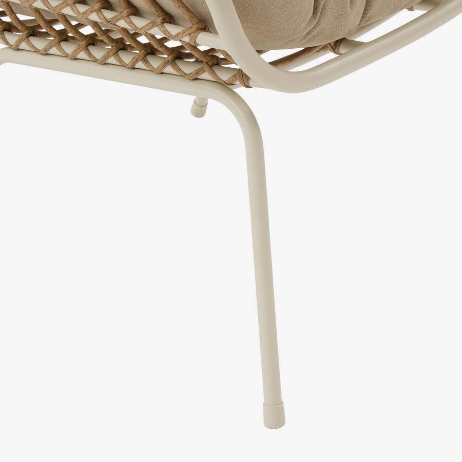 Conjunto de jard&iacute;n para 2 personas de acero crema Paolux