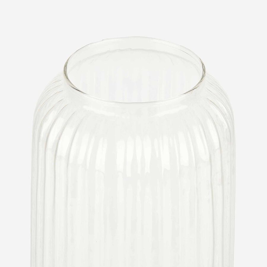 Florero de cristal facetado de 14,5x37cm