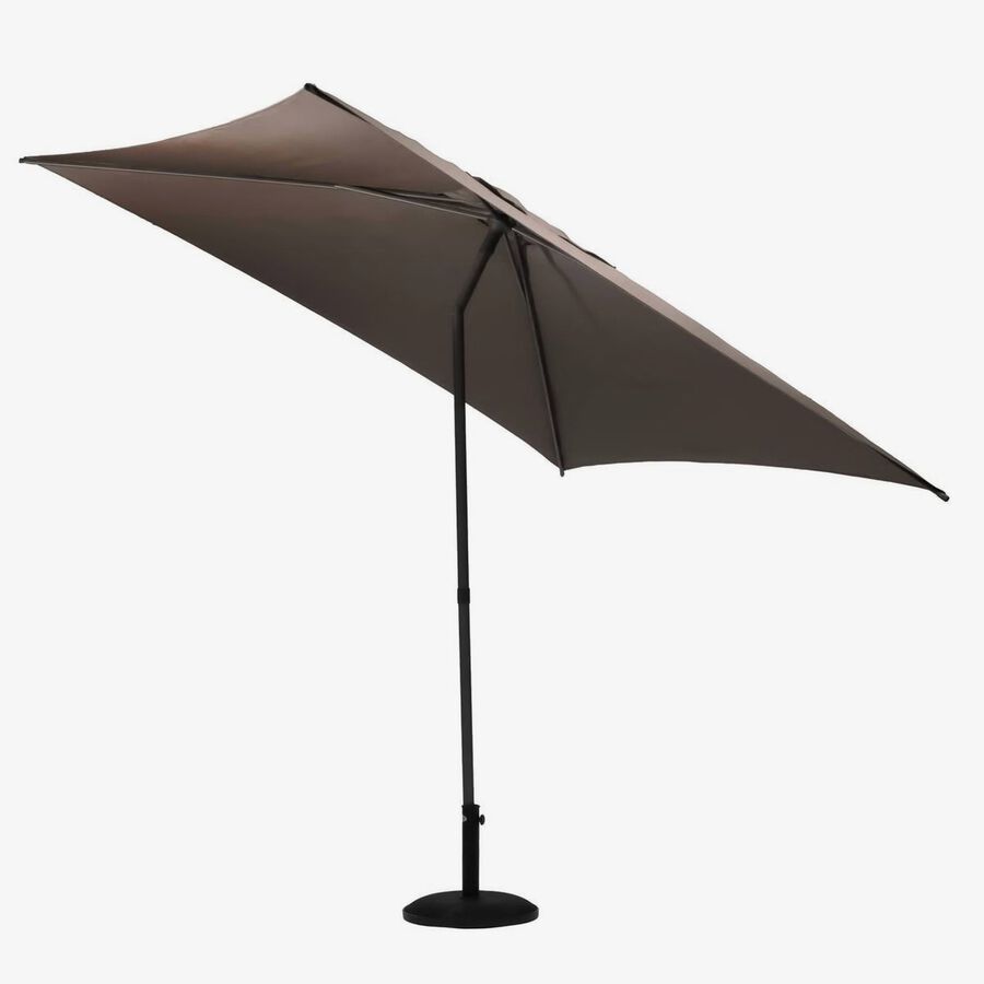 Parasol de acero inoxidable marr&oacute;n Sena 250x250cm