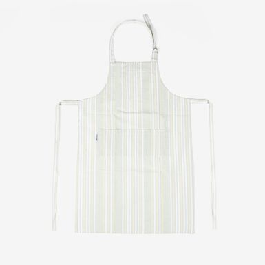 Delantal de algod&oacute;n a rayas verde Laym 60x90
