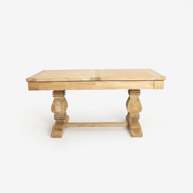 Mesa de comedor extensible de madera de olmo reciclada Toulouse 160/220x80x76cm