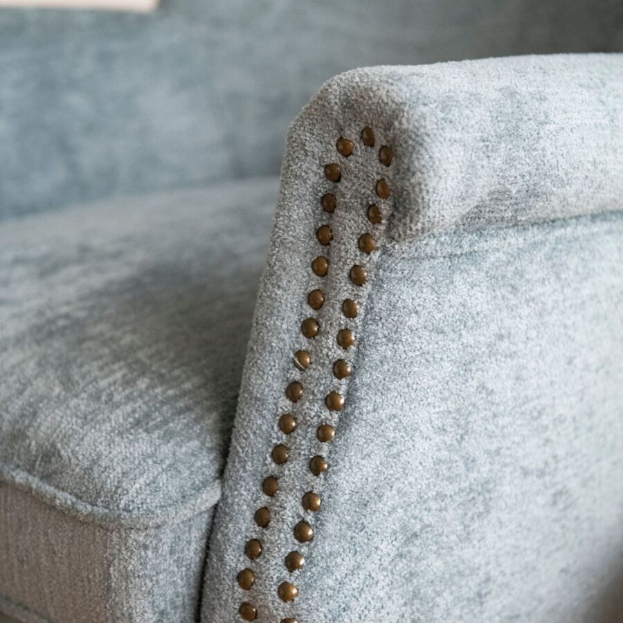 Butaca de terciopelo azul Aurora 79x75x79cm Clau&Chloe