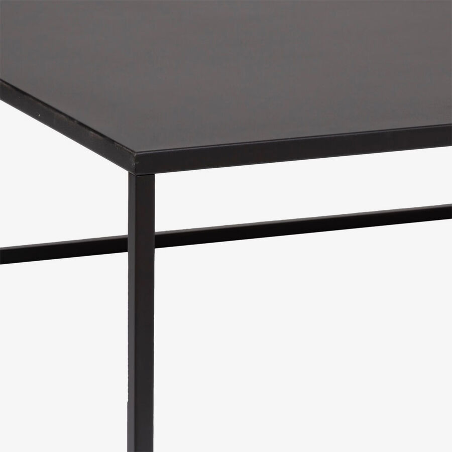 Mesa de centro negra de metal Ceyra 100x100cm