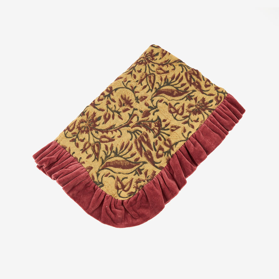 Funda de cojín de algodón burdeos Mia 40x60cm Clau&Chloe