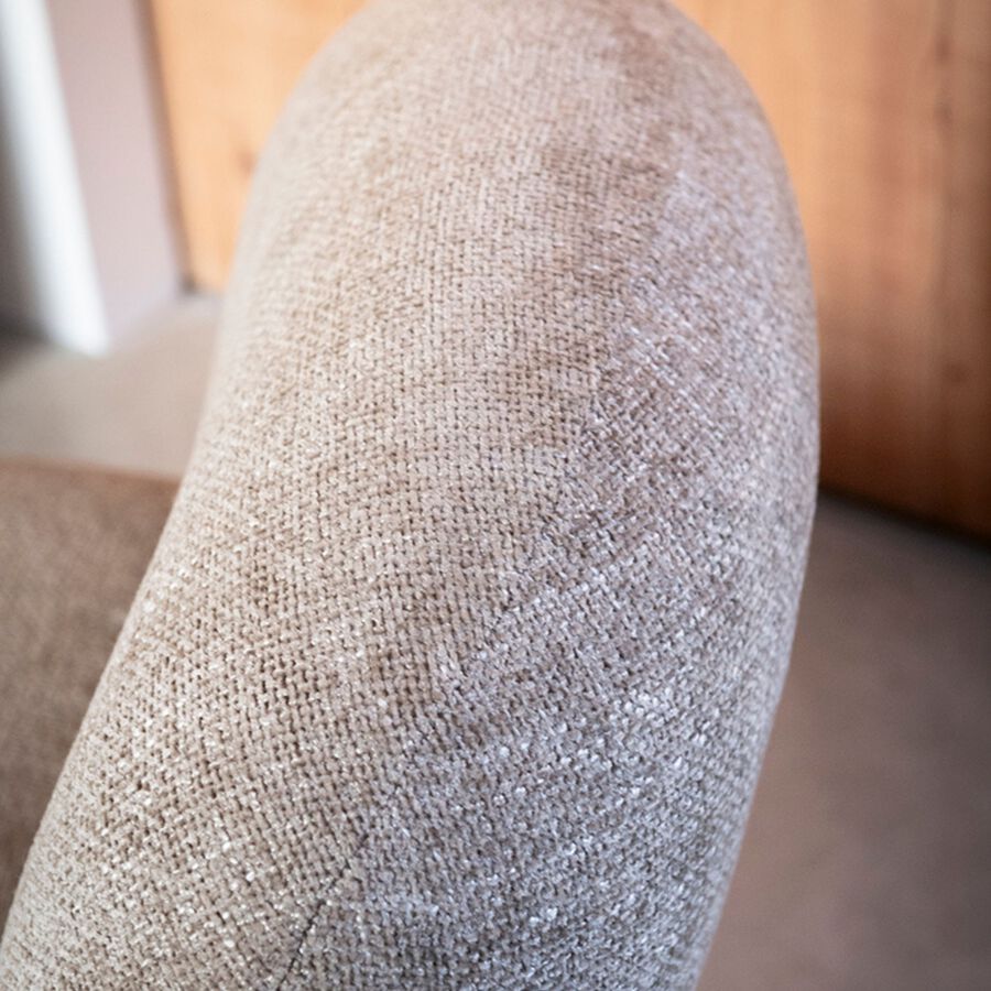 Butaca de algodón marrón Aicha 85x82x77cm Clau&Chloe