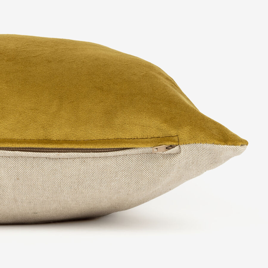 Funda de coj&iacute;n velvet verde oliva 45x45cm