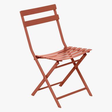 Silla de jard&iacute;n plegable de acero &aacute;mbar Dixie 42x51x81cm